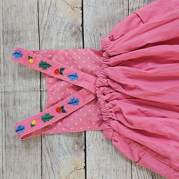 SOLD Mini Boden woodland creature embroidery corduroy Pinafore dress - Picture 5 of 10